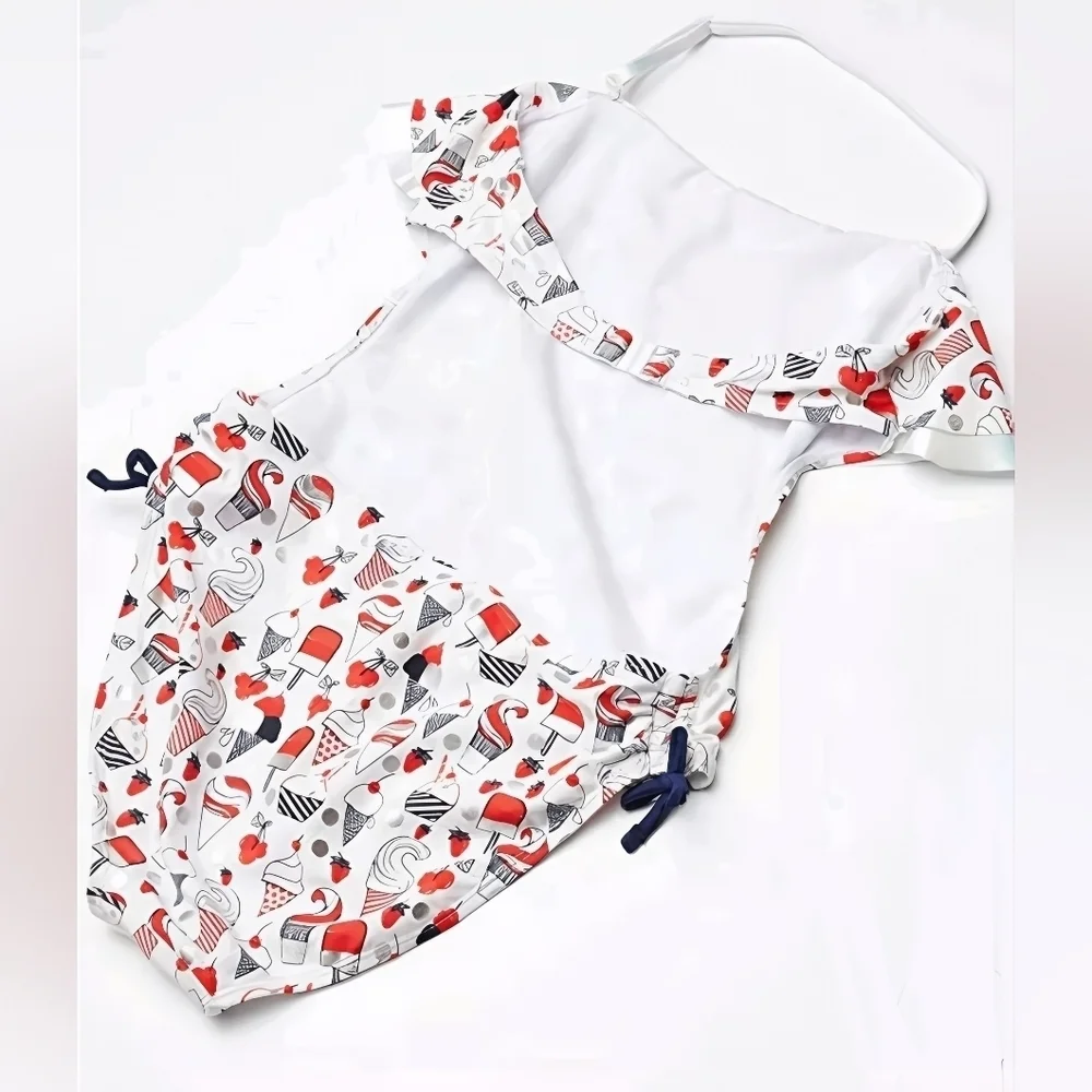 Tommy Bahama Girls Swimsuit 3T Red White